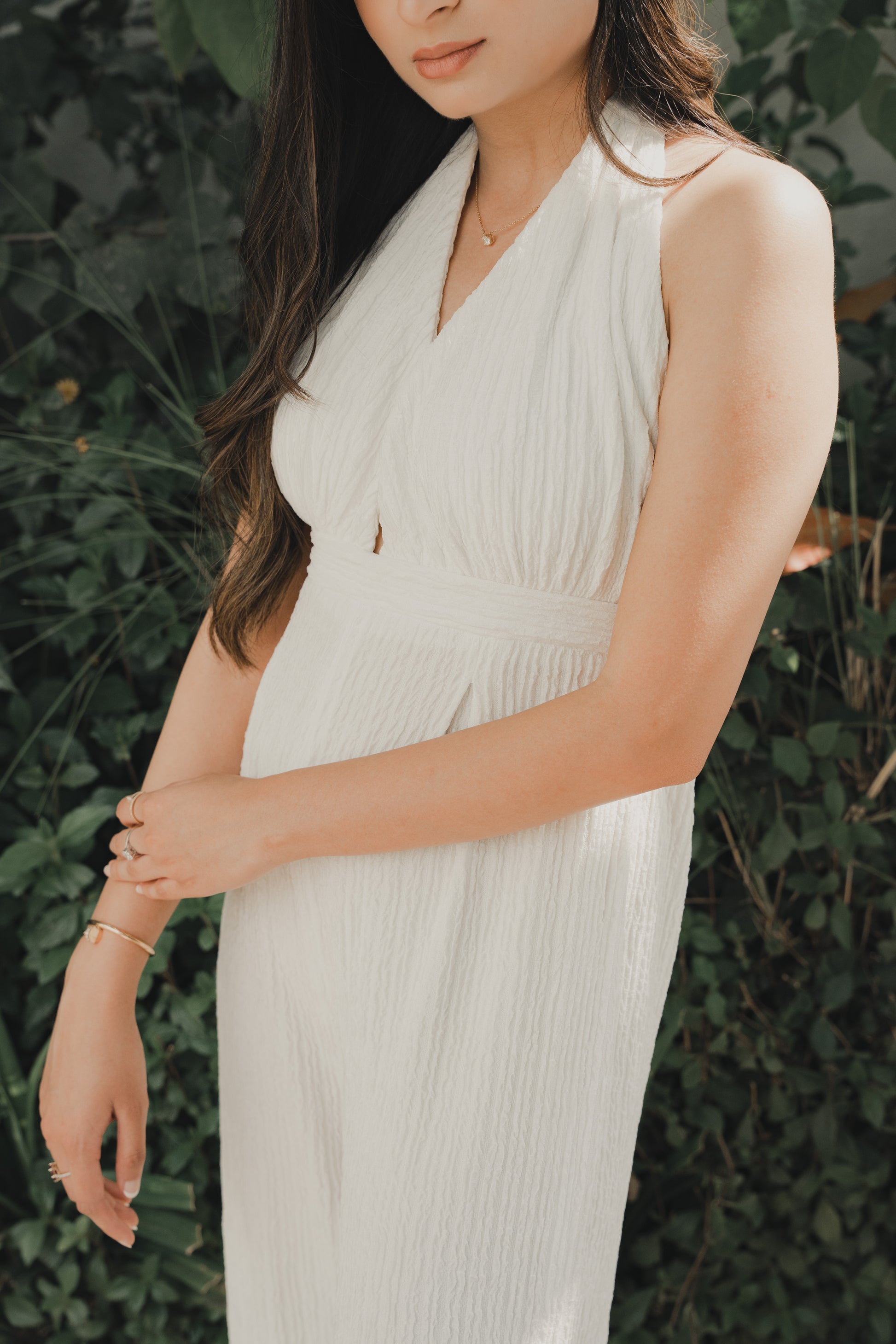 White jumpsuit from Embody, Dubai