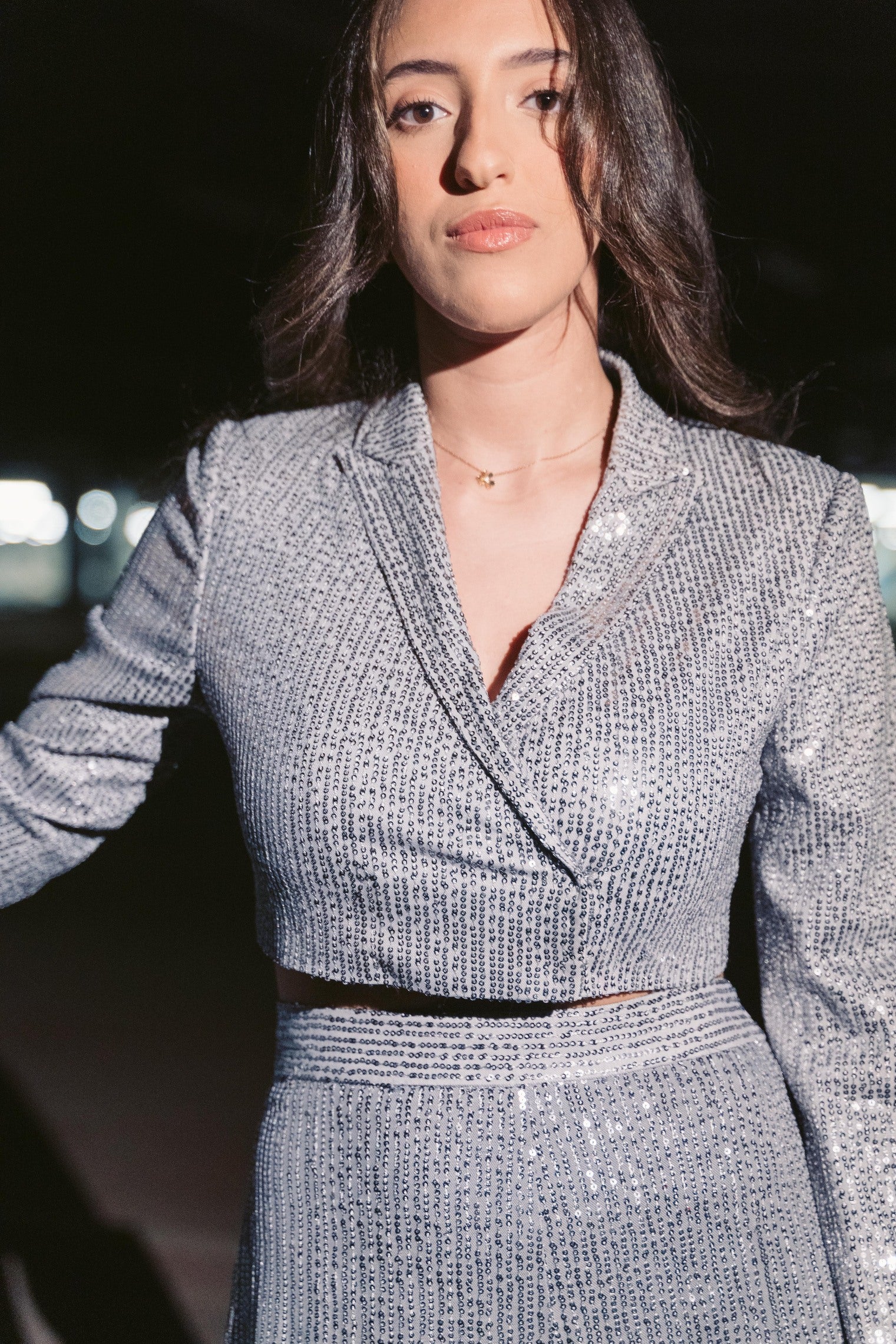 Buy online classic cropped double breasted jacket in Dubai