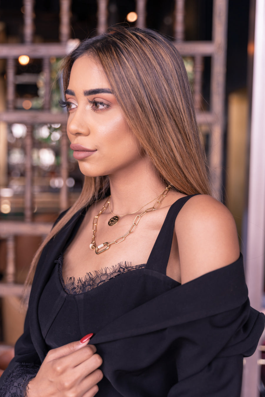 Buy dentelle authentic blazer set for ladies, the classic one button blazer