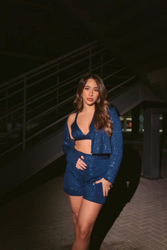 Sequin blazer from Embody, Dubai. Best party dresses for women