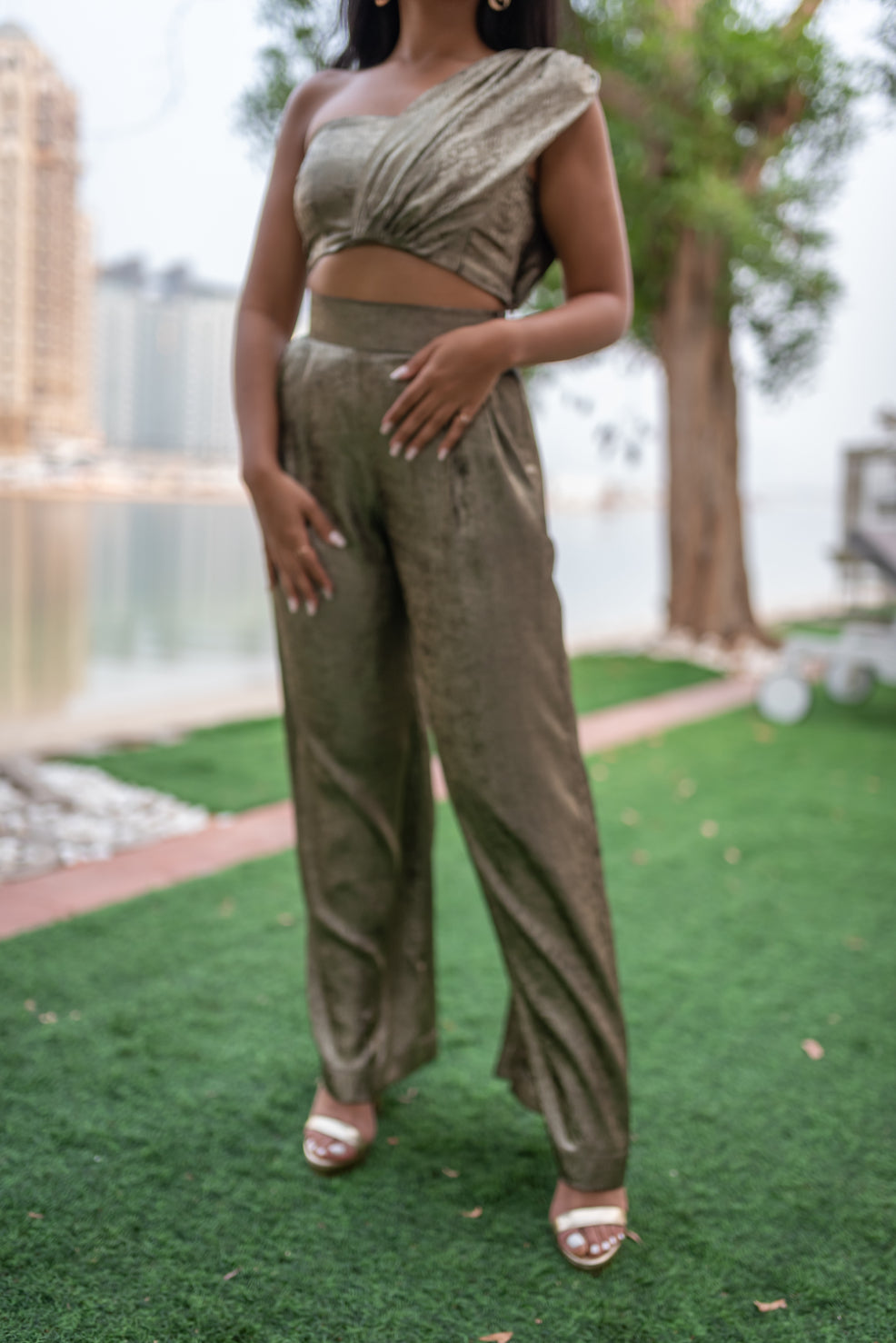 Buy customised shimmer crepe women's sets clothing online