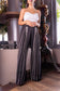 Buy customised Women flare pants with soft crepe with white piping online in Dubai