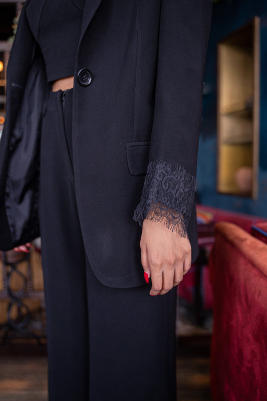 Buy dentelle authentic blazer set for ladies, the classic one button blazer  