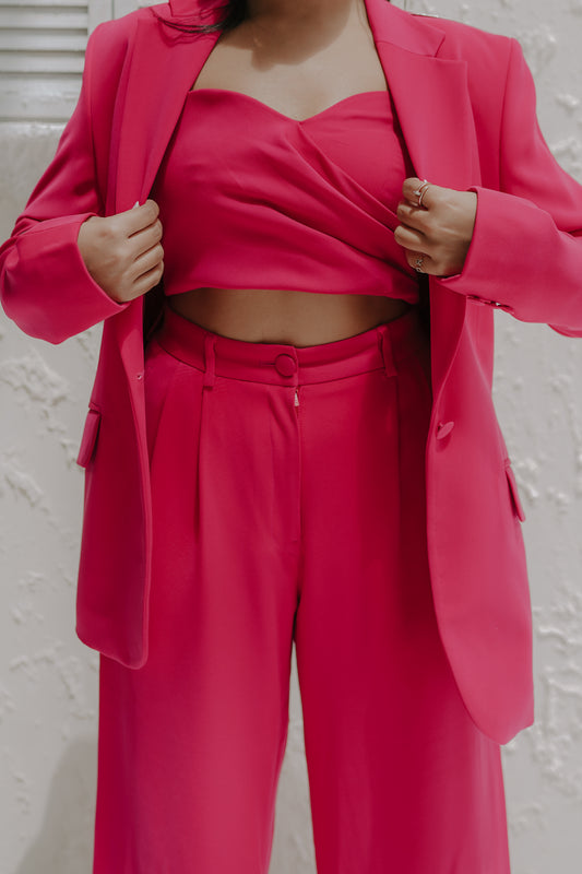 Buy Red coloured women lueur blazer set in Dubai 